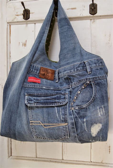 Handtasche aus alter Jeans nähen .